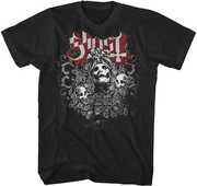 Ghost - Papa Skull Faces T-Shirt - Medium Black TS4406GOSA2 
