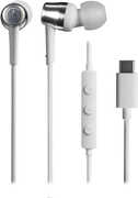 Audio Technica ATH-CKD30CWH Wired USB-C Earphones with Mic - White
