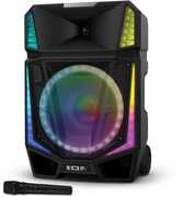 Ion iPA180 Total PA Quake - Bluetooth 15 PA Speaker With Mixer - Lights - Wireless Mic and Stand (Black) 