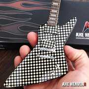 Axe Heaven Rick Nielsen Hamer Checkered EXP Mini Guitar Replica Collectible RN-501