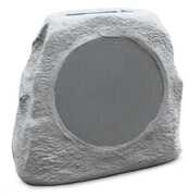 ION Audio Glow Stone Link - Bluetooth Solar Rechargeable Rock Speaker with LED Lights - IPX5 Water Resistant - Gray 