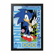 Sonic - I'm Outta Here! 11x17 Framed Gel Coat 