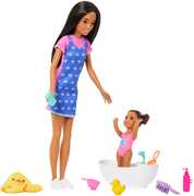 Barbie Skipper Babysitters Inc. Playset with 2 Dolls & Bathtub, Brunette