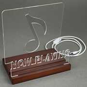 Snap-n-Store Illiminated Now Playing Vinyl Alnum Stand Acrylic & Wood