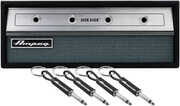 Pluginz - Ampeg Logo Jack Rack - Includes 4 Ampeg Guitar Plug Keychains Silver