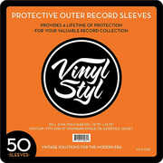 Vinyl Styl® VS-P-005 12 Inch Outer Record Sleeves - Open Top - 50 Count (Clear)
