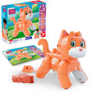 MEGA BLOKS Fisher-Price Rolling Kitten Block Toy With Rolling Wheels