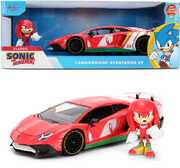 Sonic the Hedgehog - Hollywood Rides - 1:24 Lamborghini Aventador SV Die-Cast Car & Knuckles Figure