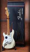 Jimi Hendrix Fender Strat Left Hand Cream W/ Jimi Logo 10 Inch Miniature Guitar
