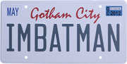 DC Batman - Tin Sign - Number Plate 