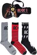 Perri's - AC/ DC - Crew Socks (3 Pack Collector Guitar Shape Tin)