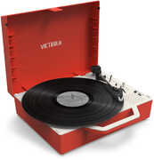 Victrola VSC-725SB-POR Re-Spin Sustainable Suitcase Record Player - Red 