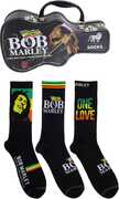 Perri's - Bob Marley - Crew Socks (3 Pack Collector Guitar Shape Tin) 