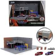 Fast & Furious - Nanoscene Hollywood Rides - Han's Garage with 3 Die-Cast Vehicles 