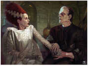Trick Or Treat Studios - Universal Monsters - Frankenstein with Bride 1000pc Puzzle 