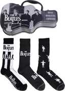 Perri's - Beatles - BBC - Crew Socks (3 Pack Collector Guitar Shape Tin)