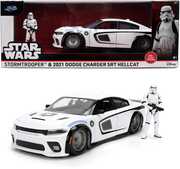 Star Wars - Hollywood Rides - 1:24 2021 Dodge Charger SRT Hellcat Die-Cast Car & Stormtrooper Figure