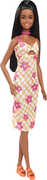 Mattel - Barbie Fashionistas Doll #233 in Checkered Flower Midi Dress, Black Hair 