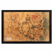 The Legend of Zelda: Breath of the Wild - Map - 11x17 Framed Gel Coat