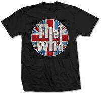 The Who - Who Distressed Union Jack Logo Ss Tee Xl (Blk)
