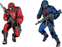 Icon Heroes - Gi Joe Crimson Guard X Cobra Officer Retro Pin Set