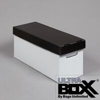 Bags Unlimited X45225CP - 7 Inch 45 RPM Record Storage Box - Holds up to 225 Records (White/Black)