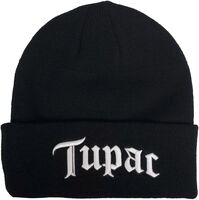 Tupac Tupac 3D Embroidered Logo Beanie Osfa Black - Tupac Tupac 3d Embroidered Logo Beanie Osfa Black