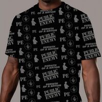 Public Enemy - Rebirth Of A Nation All Over Logo (T-Shirt S) (Sm)