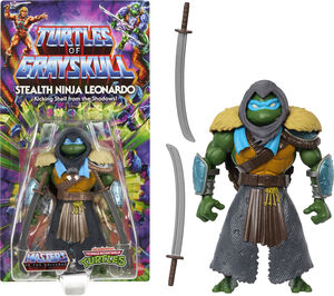 Mattel Collectible - Turtles of Grayskull Stealth Ninja Leonardo Action Figure (He-Man, MOTU, TMNT)