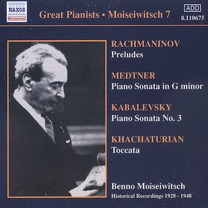Plays Rachmaninoff/ Medtner/ Kabalevsky/ Prokofiev/ &