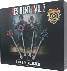Resident Evil 2 - Set of Card Suit Keys (US Variants) 