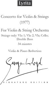 Lloyd: Concerto for Violin & Strings - Violin & Piano Reduction