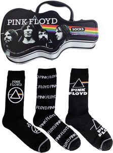 Perri's - Pink Floyd - Crew Socks (3 Pack Collector Guitar Shape Tin) 