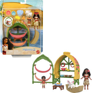 Mattel - Disney Moana 2 Moana & Simea Village Home Playset 
