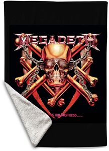 Rocksax - Megadeth - Killing Is My Business - Sherpa Fleece Throw (50 in x 60 in) 