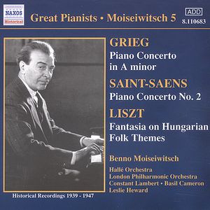 Plays Grieg/ Liszt/ Saint-Saens Piano Concertos