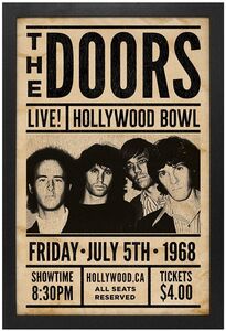 The Doors - Live! Hollywood Bowl - 11x17 Framed Print With Gel-Coat 