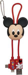 DISNEY MICKEY 3D FOAM USB CABLE BAG CLIP