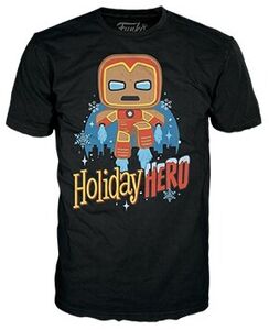 FUNKO BOXED TEE: Marvel Holiday- GB Iron Man - S 