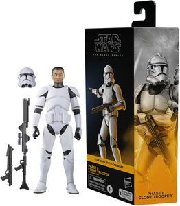 Hasbro Collectibles - Star Wars: The Clone Wars - Black Series - Phase II Clone Trooper Action Figure 