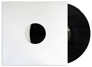 Bags Unlimited SLPJHW 12 Inch Record Jacket 12.25 X 12.25 with Die Cut Hole 10 pack (White)