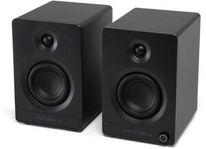 Victrola VPS-400-BLK Tempo Bluetooth Bookshelf Speaker (Pair) (Black)