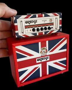 Axe Heaven Orange ROCKER 30 Miniature UK Union Jack Stack Guitar Amplifier Replica Collectible OA-AMP-1