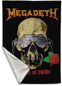 Rocksax - Megadeth - Master of Death - Sherpa Fleece Blanket (60 in x 80 in)