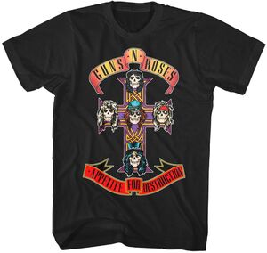 Guns N' Roses - Appetite for Destruction Jumbo Logo T-Shirt  - 3XL Black 1216127208 