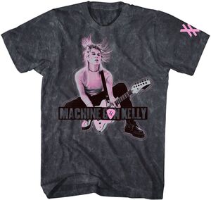 MGK - Guitar Photo T-Shirt - XL Black Mineral Wash 33981072A4