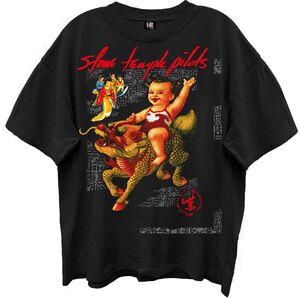 Stone Temple Pilots - Purple Album Cover - Giant Vintage T-Shirt - XL Black TSGV100STPA4 