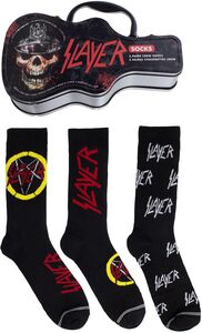 Perri's - Slayer - Crew Socks (3 Pack Collector Guitar Shape Tin) 