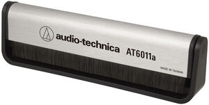 Audio Technica AT6011A Anti Static LP Cleaning Brush  (Silver/ Black) 