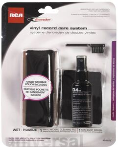 Discwasher  RD1007Z D4+ Record Care System - Fluid, Brush & Storage Bag (Black & Brown)